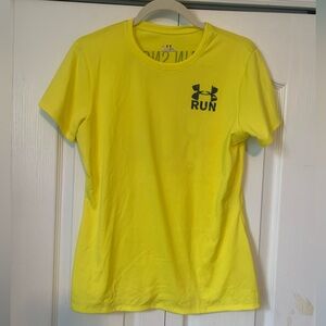 Under Armor Yellow Running Shirt - Size Medium